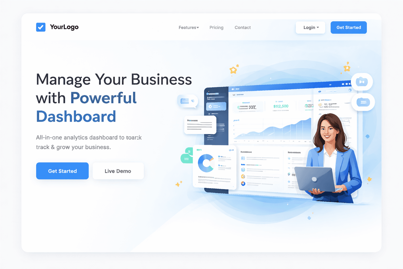 Admin Dashboard Illustration